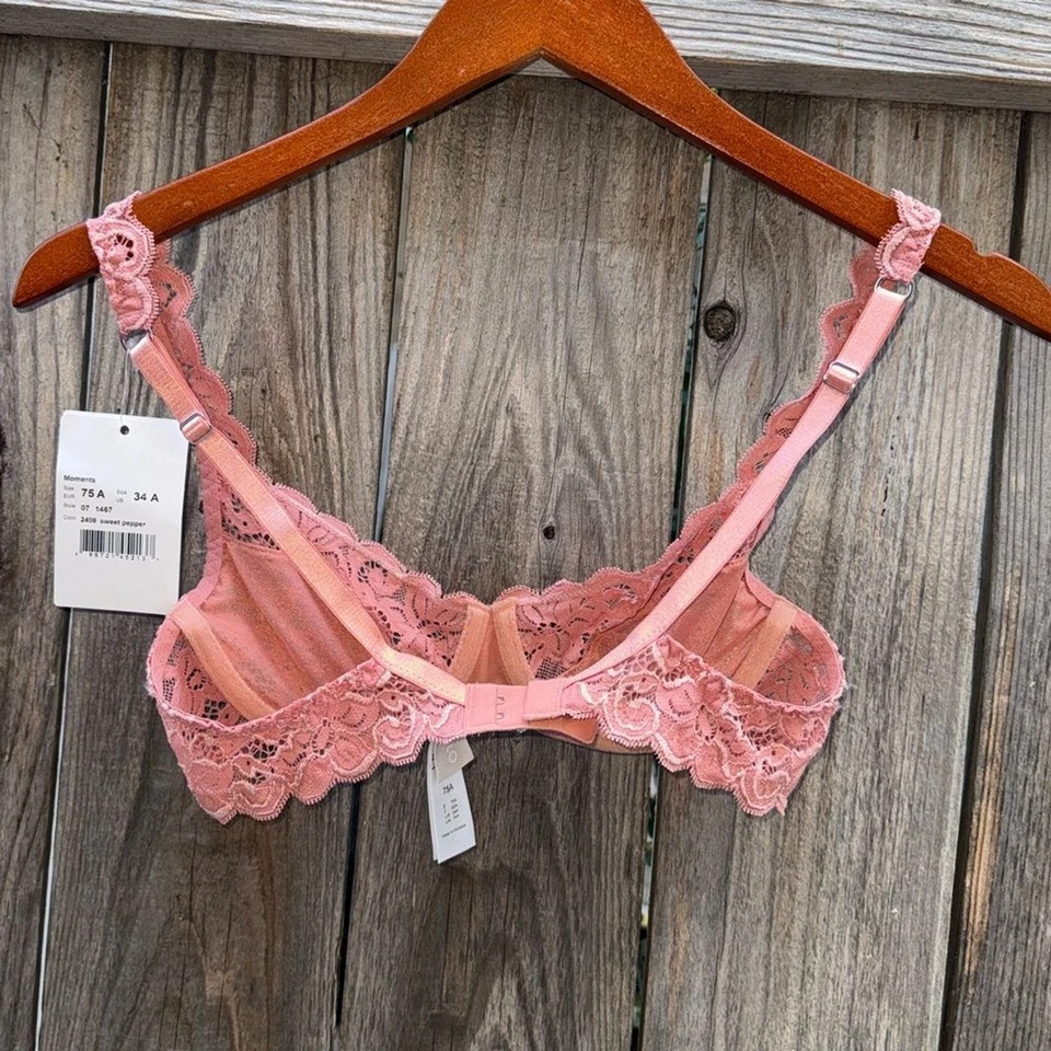 Sujetador con aros Hanro Moments Sweet Pepper talla 34B Foto 4 de 4