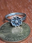 Vintage Sterling silver ring size 6.5 Flower 925 Small Hearts Antigue Rare Find