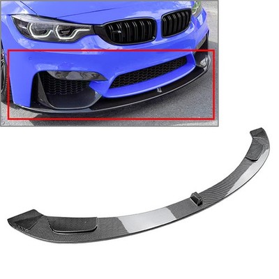 Front Bumper Lip Spoiler Splitter Carbon For BMW F80 F81 M3 F82 F83 M4 2014-2020