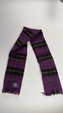 Vintage Purple Plaid Acrylic Scarf