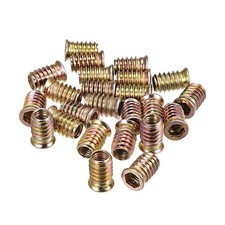 M8x20mm Threaded Inserts for Wood Hex Socket Drive Furniture Screw-in Nut 24pcs