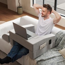 Large Adjustable Reading Pillow with Integrated Cup Holder - Ultimate Comfort