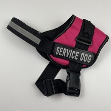 Industrial Puppy Service Dog Harness Large In Training Pink Reflective