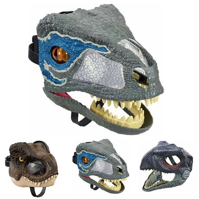 Jurassic Velociraptor Dinosaurier Maske Raptor.Moving Dino Jungen Cosplay Kostüm