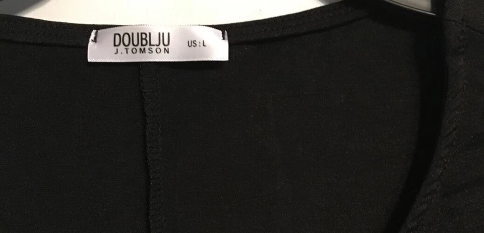 Женская рубашка Doublju, черная, большая - Изображение 3 из 3