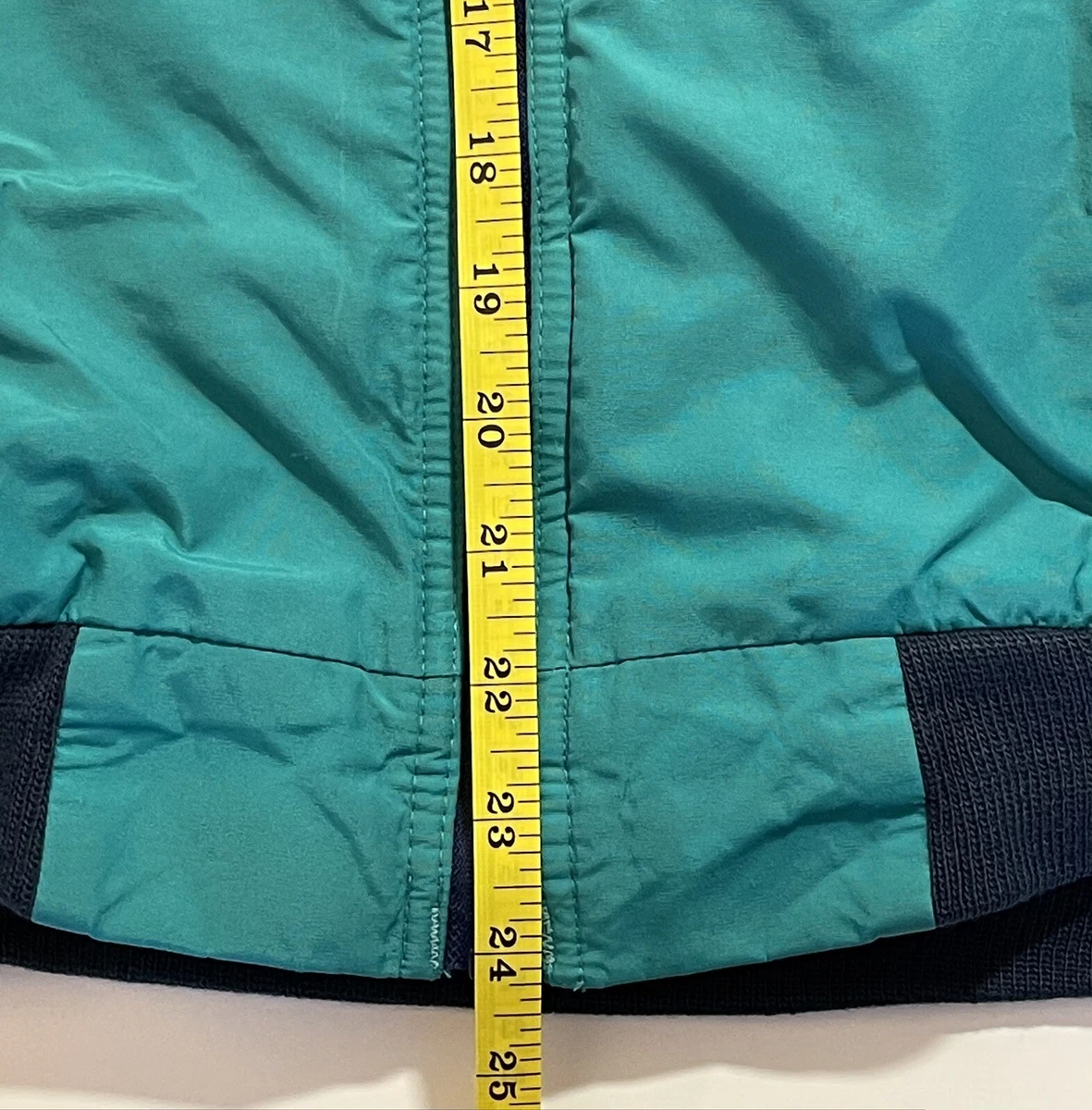 Vintage LL Bean Mens 90s USA Fleece Lined Warm Up Bomber Ski Jacket Coat Teal L