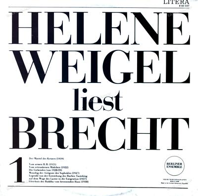 Helene Weigel, Bertolt Brecht - Helene Weigel Liest Brecht 1 LP (VG/VG) .