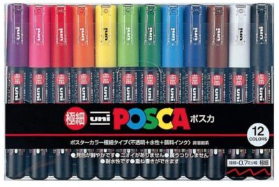 Mitsubishi Posca PC-1M/3M/8K/17K Paint Marker Art Pen - 50 Pen Set !