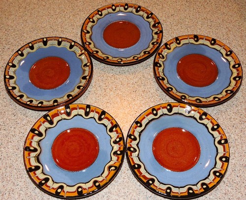 Bulgarian Troyan Pottery Espresso Demitasse Cup Saucer Creamer Sugar Bowl - Picture 11 of 16