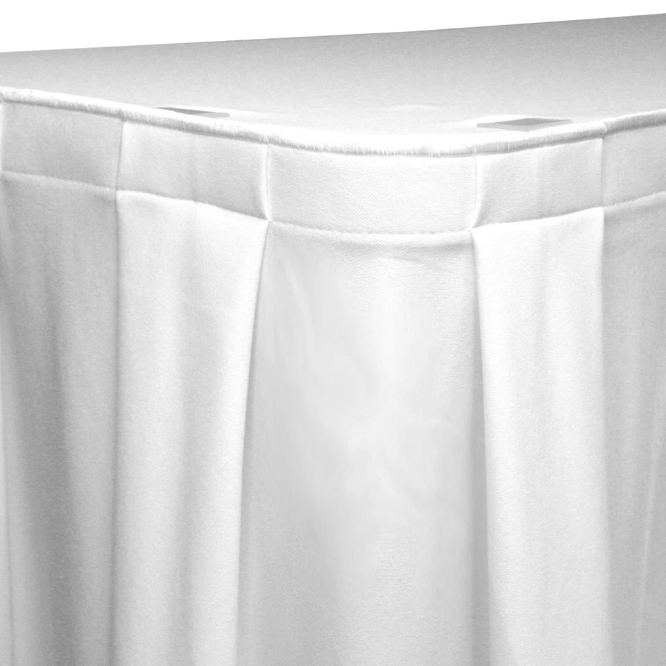 Zócalo de mesa de poliéster plisado SimplyPoly Box de 13 pies (en 10+ colores) Foto 3 de 4
