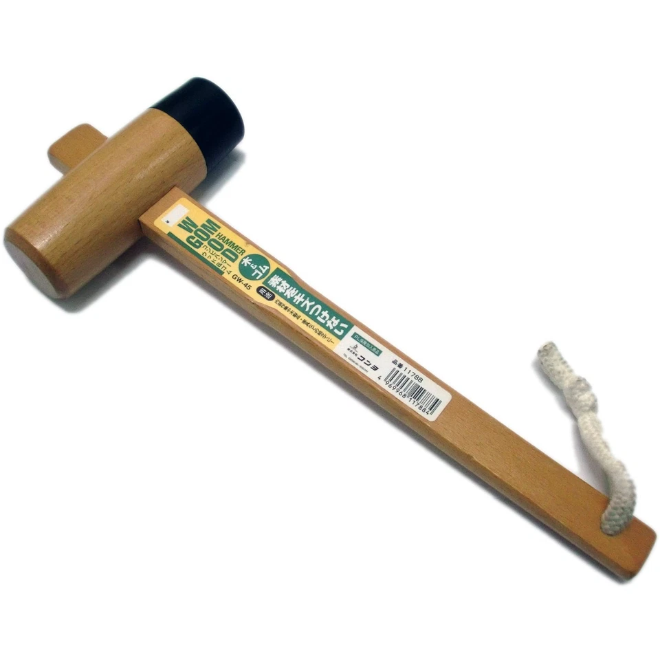 Herramienta Kiduchi mazo martillo madera y goma carpintero Sun Up japonés 45 mm GW-45 Foto 4 de 4
