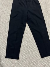 New Alfred Dunner Size 12 Black Polyester Elastic Waist Dress Pants with Pockets