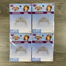Lot Of 4-Disney Sofia the First Princess Tiara Body Jewelry Removable Sequin NEW