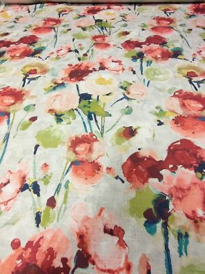 Edinburgh Weavers Alita roter Vorhang Stoff Meterware