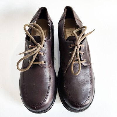 靴 leather shoes vintage 90s Vintage 90s Y2K Candies Brown Chunky Platform Leather Shoes Size