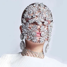 Crystal Full Face Mask Women Halloween Mask Masquerade Mask Rhinestone Face Jewe