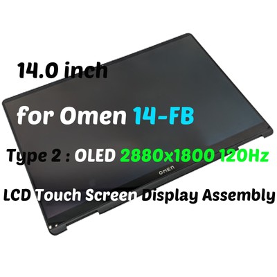 14'' for Omen 14-FB0062TX 14-FB0117TX 2880x1800 OLED LCD Touch Screen Assembly