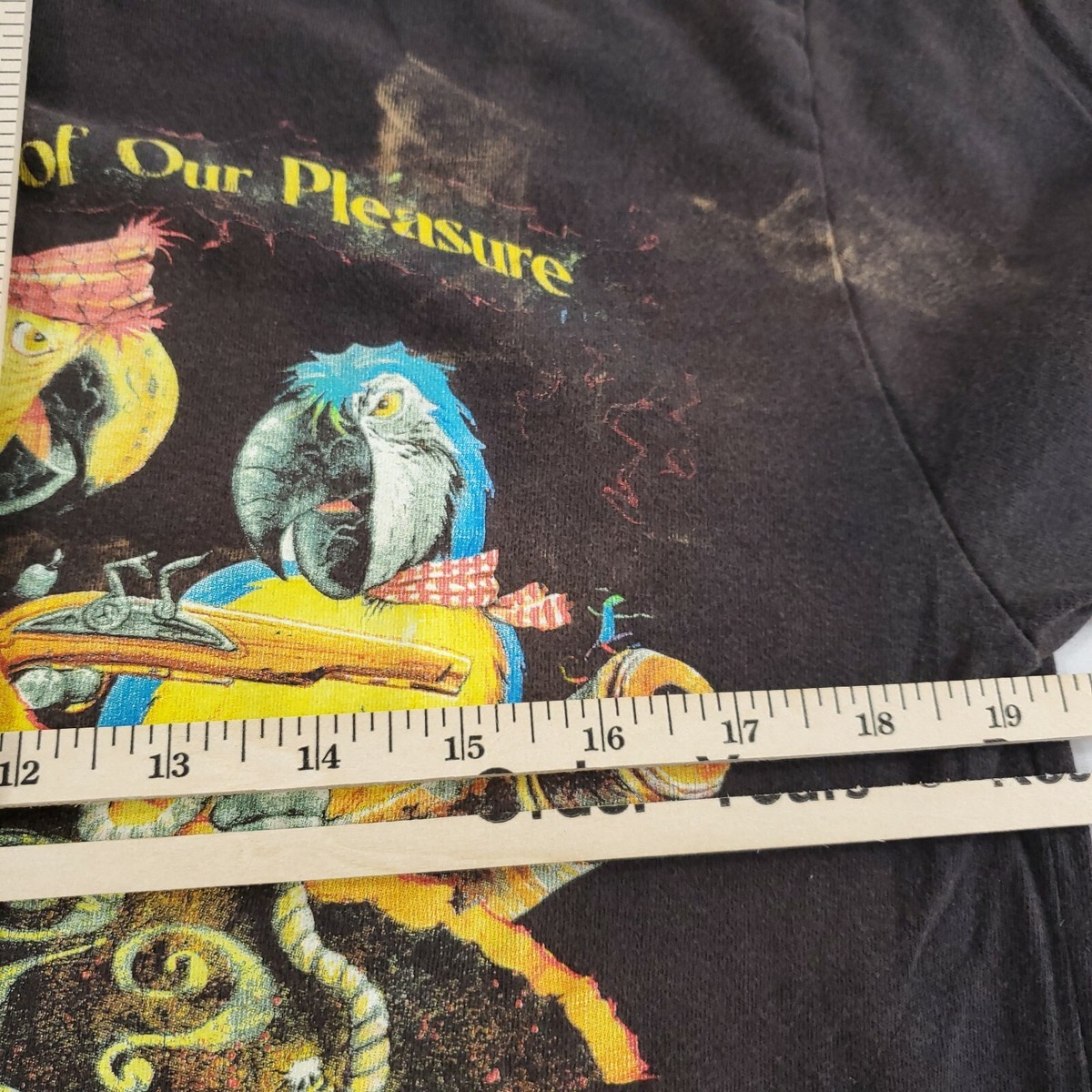 T-shirt Graphique Goin' Coastal - Parrots Pirate Noir, Taille L Pour Homme (occasion Bon état)