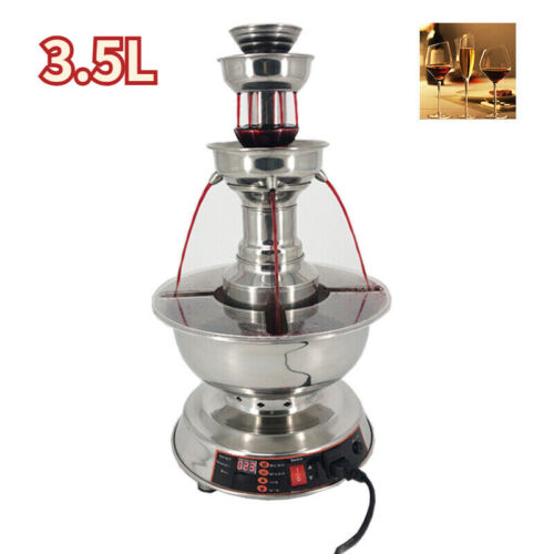 3 Tier New Commercial Party 3.5L Fountain Red Wine Juice Waterfall Decor Machine