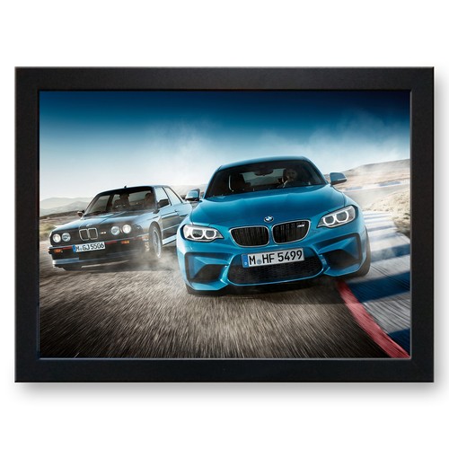 Deluxe Cushioned Lap Tray | Wooden Frame | Classic & Modern BMW M3 #MH - Picture 2 of 4