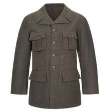 Genuine Army Surplus Original Swedish Military Wool Jacket Vintage Dress Coat