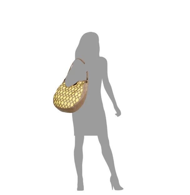 Bolso de mano hobo Kristina George de cuero amarillo nuevo con etiquetas, $330 Foto 4 de 4