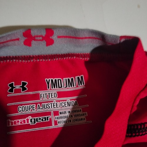Under armour Red upf 50 fitted Long sleeve active shirt youth medium boys - Picture 6 of 9