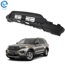 Fit For 2020-2021 Ford Explorer Front Lower Bumper Black W/o Sensor Holes