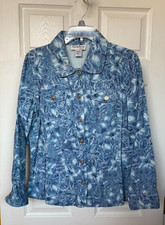 North Style Size Medium Blue Flower Jacket