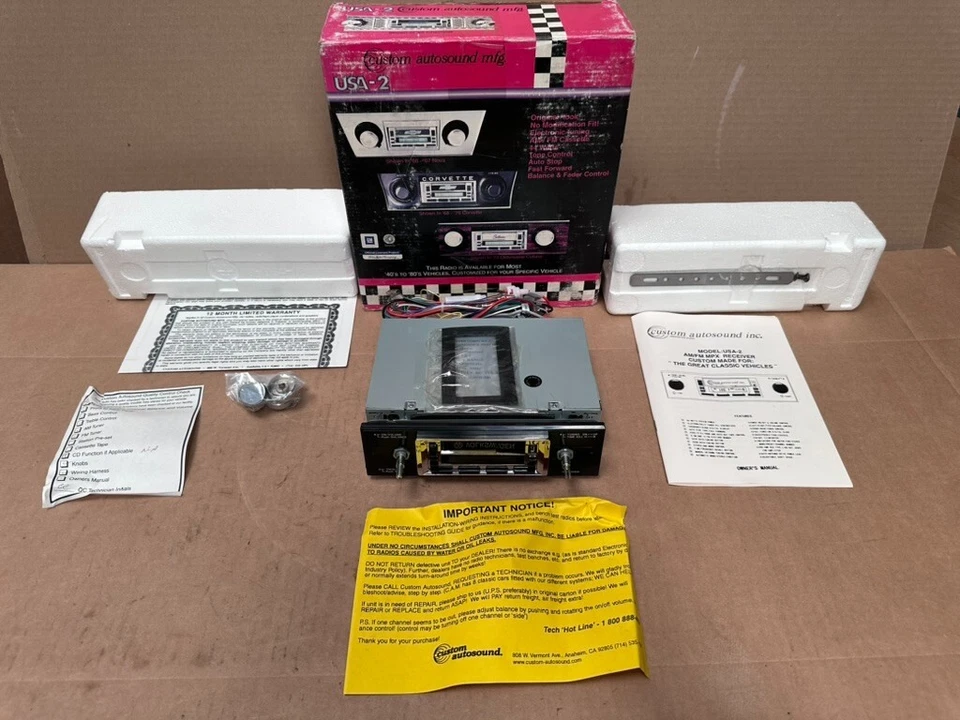 Volkswagen AM FM 1949-1964 ¡Radio nuevo! Sonido automático personalizado AUX USA-2 NUEVO Foto 2 de 4