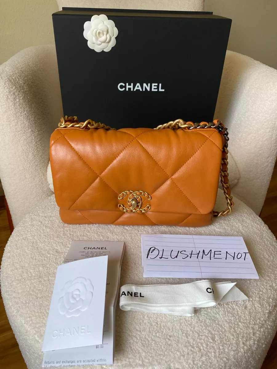 Only 2358.00 usd for CHANEL 19 Small Flap Bag in Light Beige Lambskin  Online at the Shop