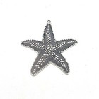 1 Large Sea Star Fish starfish Antique Silver Pewter Marine Charm Pendant 66mm — photo 2
