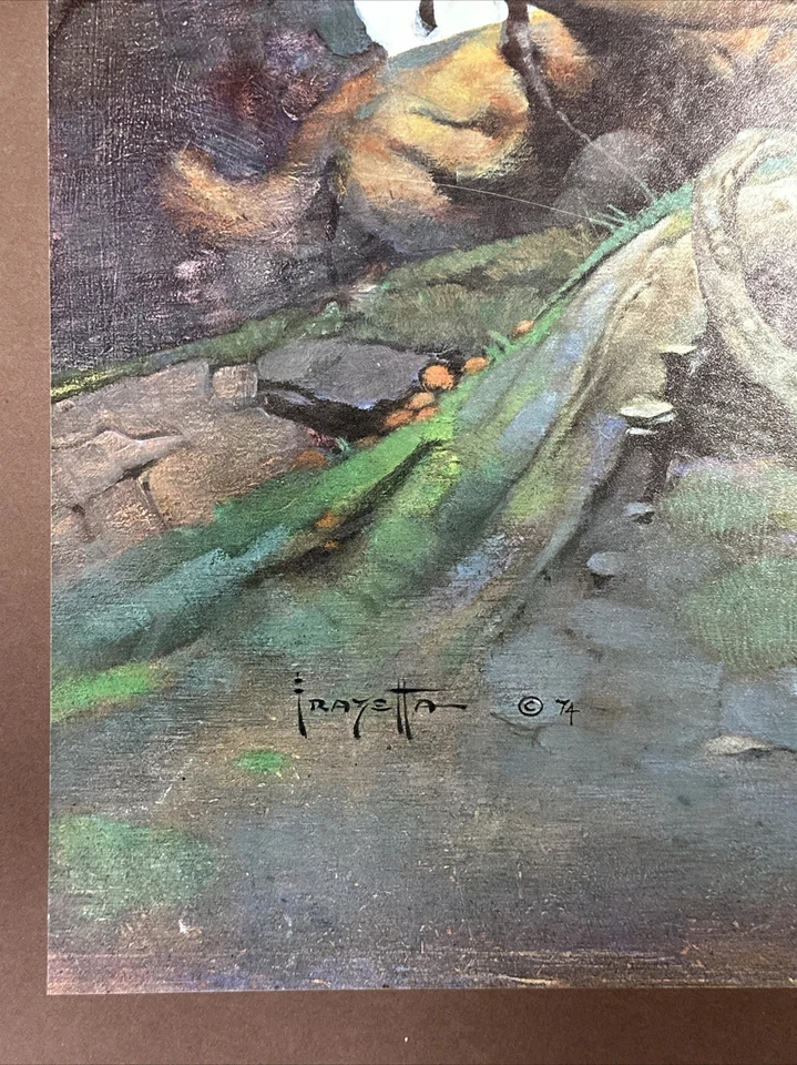 Frank Frazetta SAVAGE PELICIDAR 1974 GraphiCreations Litografía Arte IMPRESIÓN Foto 2 de 4