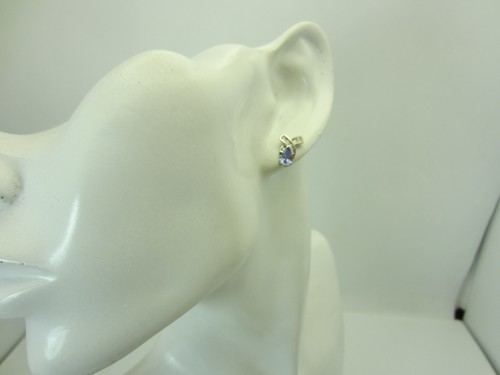 Pendientes De Tanzanita Y Diamante En Oro Blanco De 14k 0.72 Ct 0.97 Ct Tw - Imagen 12 de 13