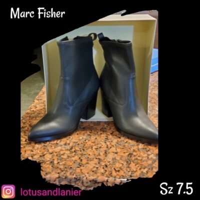 Marc Fisher Avalyn2 Black Boots Sz