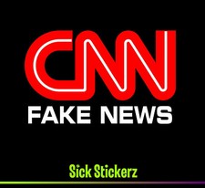 CNN Fake News Vinyl Decal Bumper Sticker Car Windows Funny Rude Humor