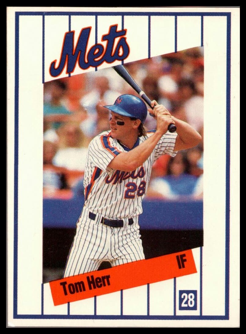 1991 KAHN'S TEAM SET #28 TOM HERR NEW YORK METS