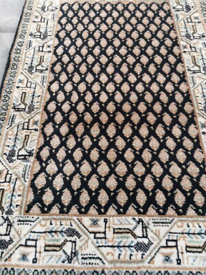 Indien Teppich Mir Black 59x99cm