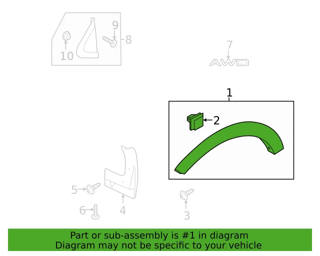 ⭐GENUINE⭐ Front Fender Flare Molding LEFT for 2017-2022 Kia Sportage 87711D9000 Foto 4 de 4