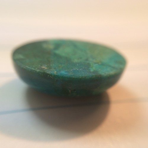 10.98 cts Natural Oval Cabochon Opaque Green Chrysocolla (Africa) - Picture 4 of 4