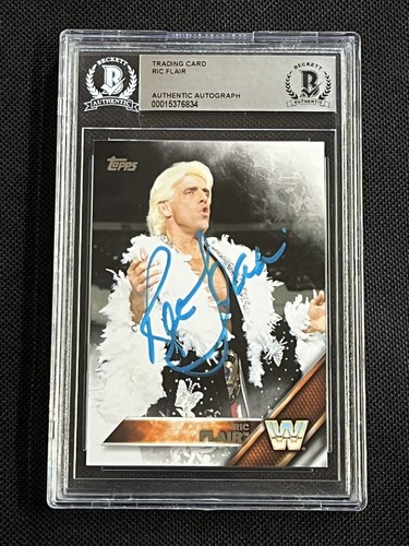 RIC FLAIR 2016 TOPPS WWE SIGNED AUTOGRAPHED CARD BECKETT BAS AUTHENTIC