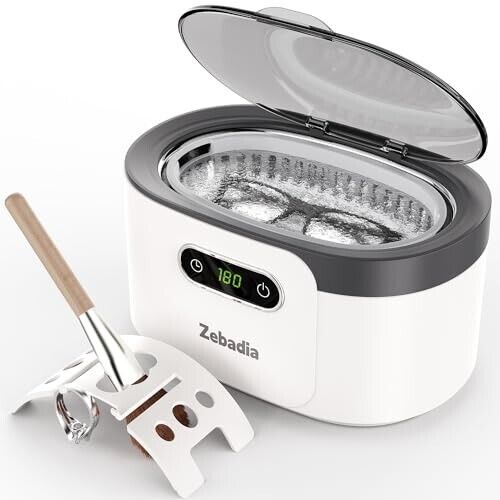 ZEBADIA 600ML Pulitore Lavatrice Ultrasuoni Gioielli Orologi Occhiali Gioielli - Foto 1 di 7