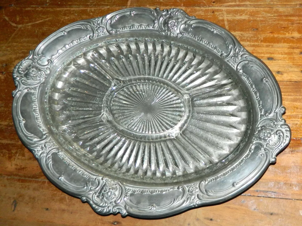 VINTAGE The House of Ranleigh Silver Plated Serving Tray Divided