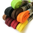 Flat Waxed (2 Pairs) Durable 5mm Shoe Laces for dress, casual shoes, boots and s