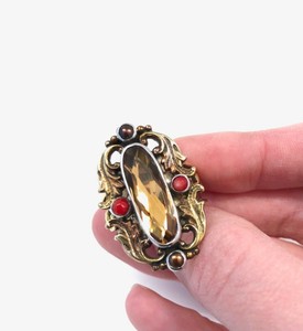 Mars and Valentine Sterling Silver Two Tone Statement ...
