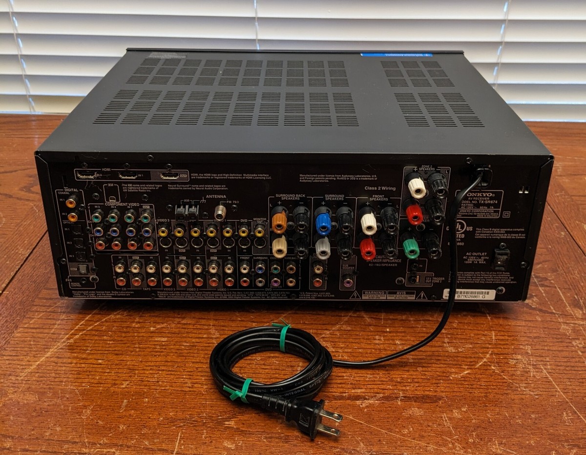 Onkyo TX SR674 7.1 Channel 115 Watt Receiver for sale online | eBay