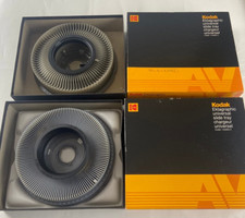 Kodak Ektagraphic Universal 80  140 slide tray model 2 carousel set lot of 2
