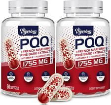 200 Mg Pycnogeno with PQQ, Premium French Maritime Pine Bark Extract Unique D...