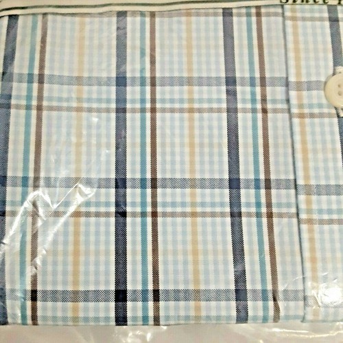 Orvis Men's Small Blue Yellow White Dress Shirt Sporting Traditions Non Iron New - Picture 5 of 8