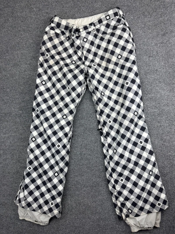 burton bootcut check pockets pants